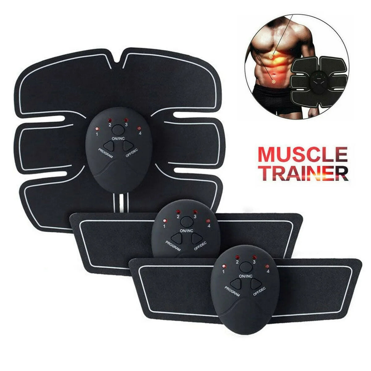 ABS Arms Leg Electric Muscle Strengthening Toner Machine Fat Burning Stimulater Belly Shaper